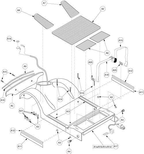 Shroud Assembly - Front 4whl parts diagram
