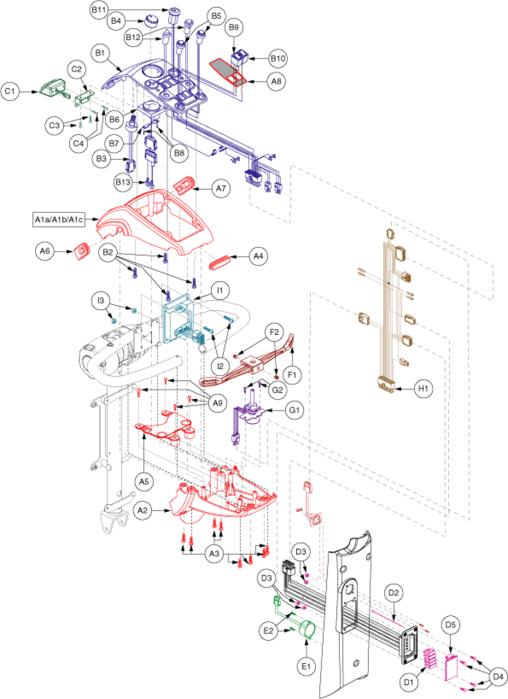 Electronics Assembly - Console (cel X/dx/xl Dx Us) parts diagram