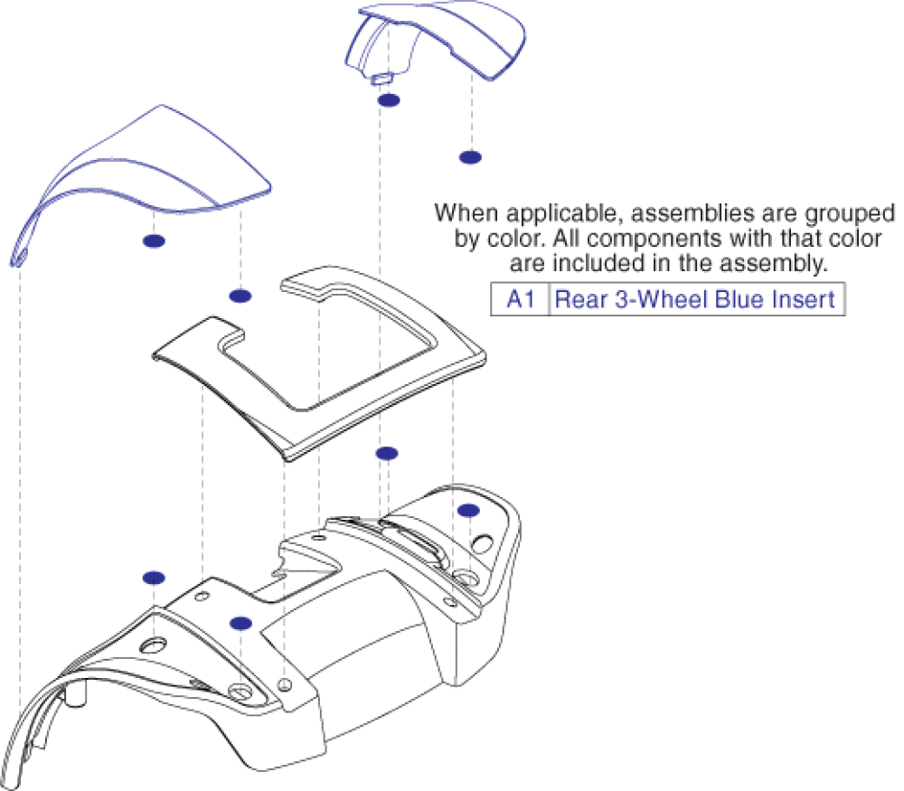 Rear Inserts - 3-wheel parts diagram