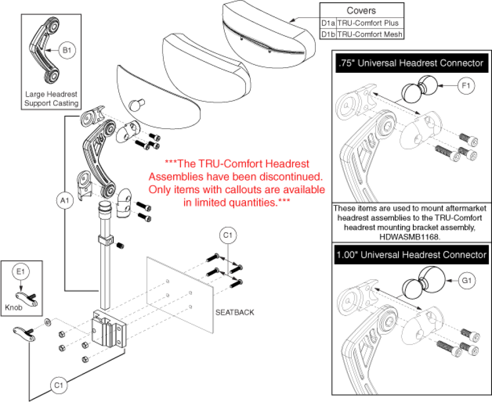 Tru-comfort Headrest Assembly - 10