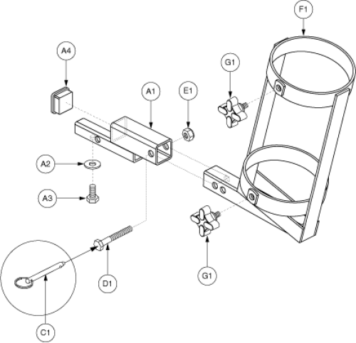 Oxygen Holder - Synergy Seat parts diagram