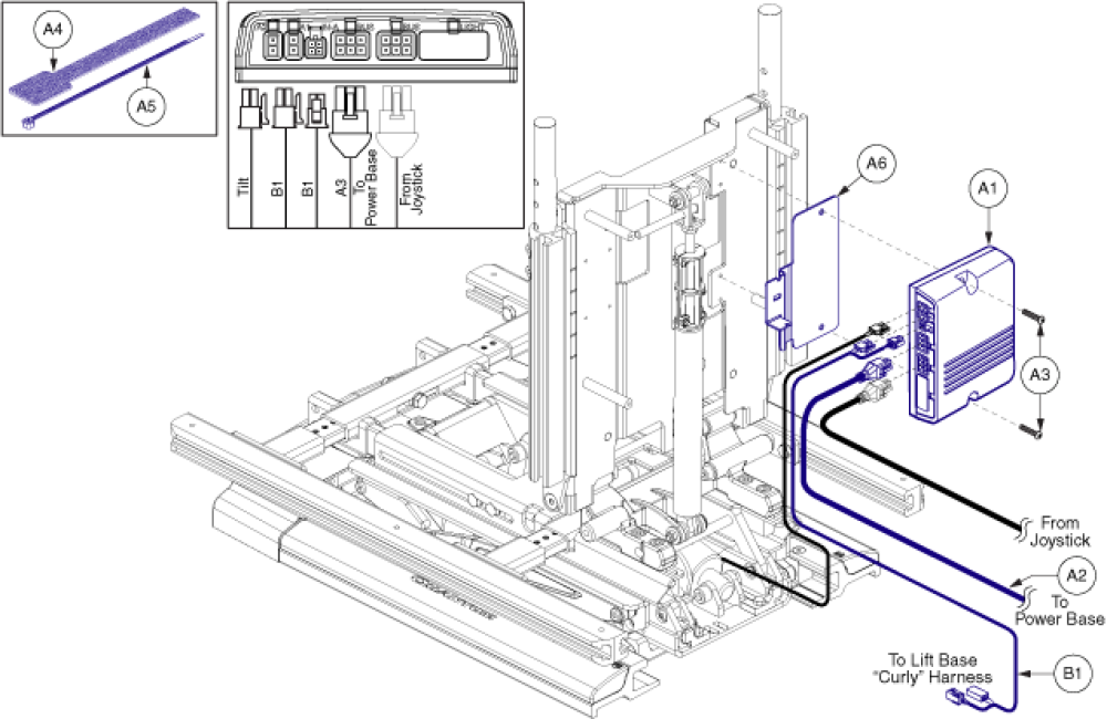 Tb3 Ne+, Lift & Tilt parts diagram