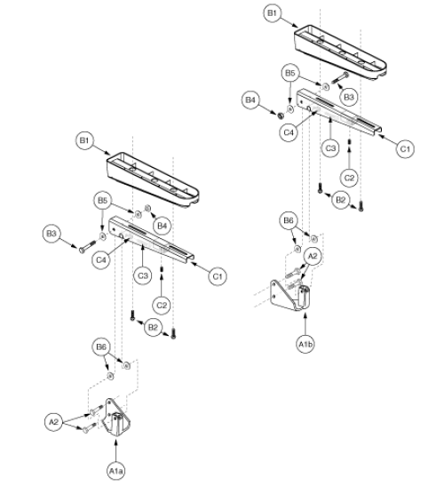 Armrest Assy's - Recline Seat (full) parts diagram