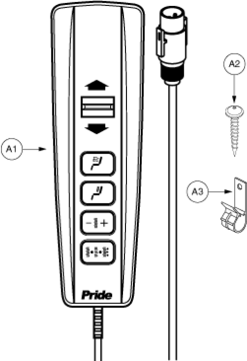 Hand Controls - Deluxe H/m, Standard (gen. 2) parts diagram