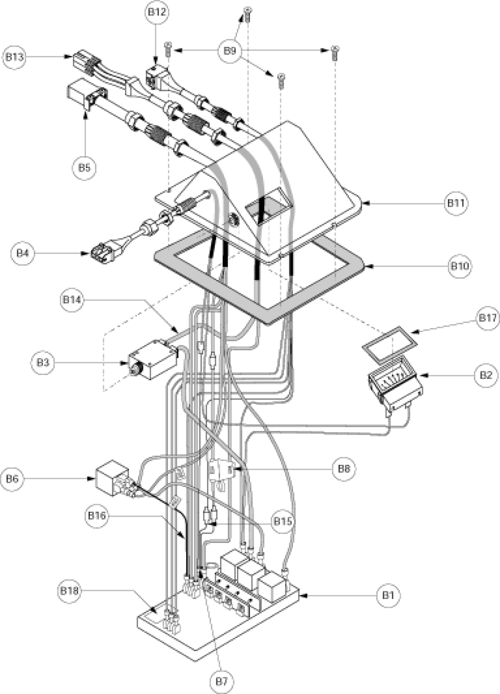 Electronics Assembly - Rear4 parts diagram