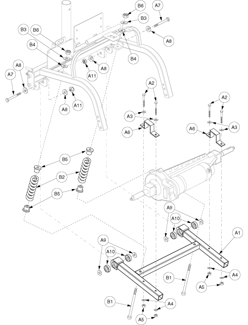Frame Assembly - Rear Trail Arm Gen. 1 parts diagram