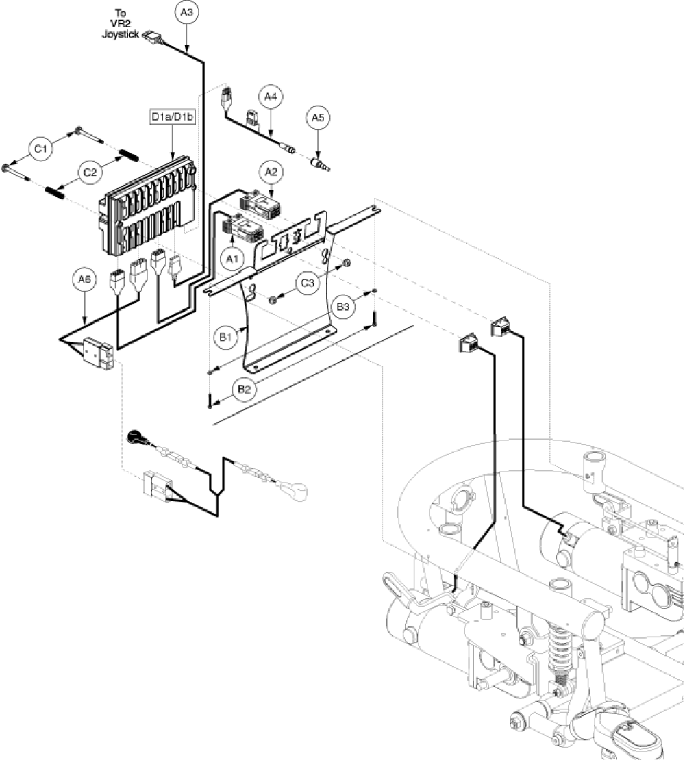 Electronics Assy - Vr2, Tilt Thru Toggle, Off-board parts diagram