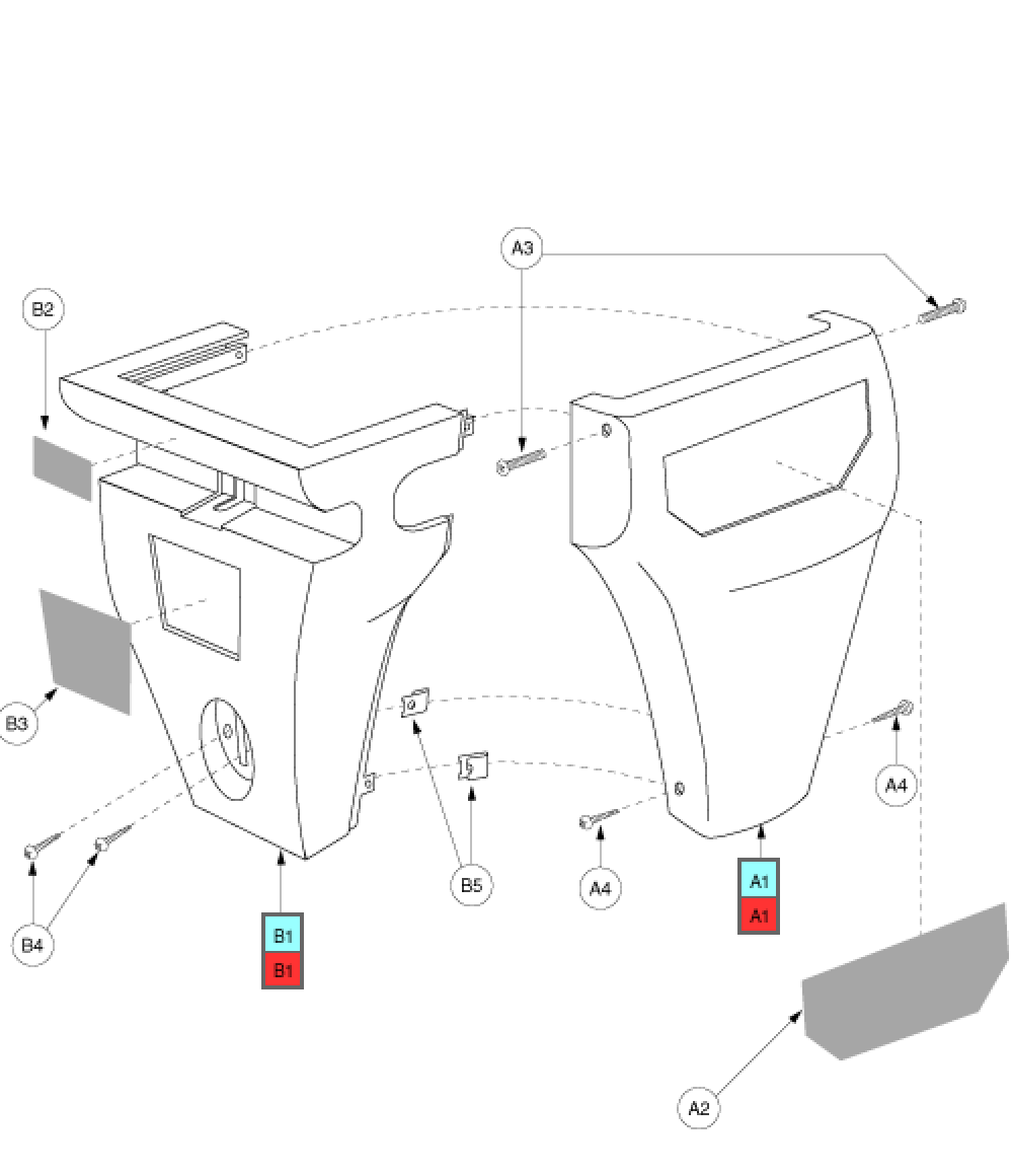 Shroud Assembly - Tiller Gen. 1 parts diagram