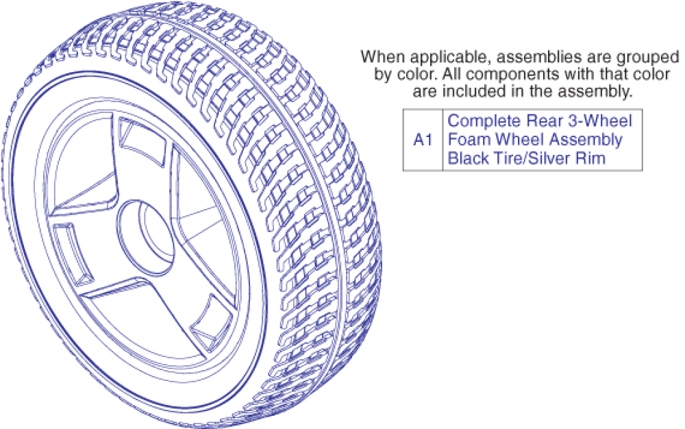 Rear, 3-wheel parts diagram