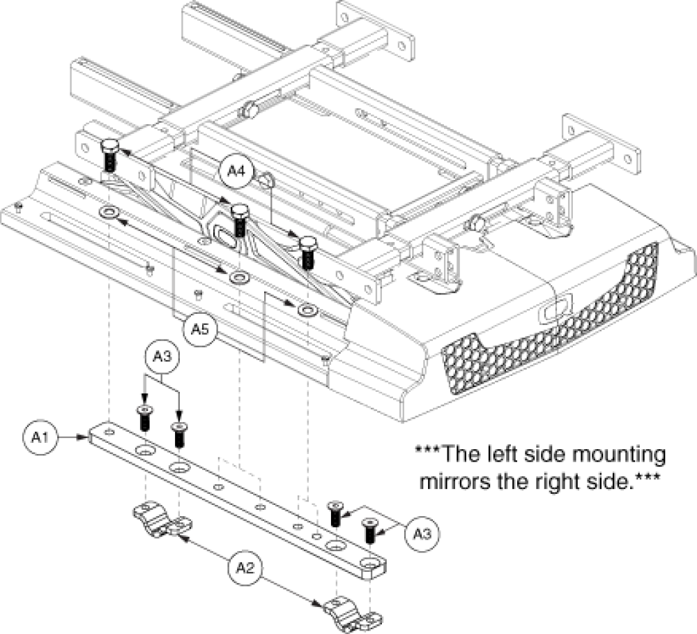 Tb3 Lift Seat Base Attachment Hardware parts diagram