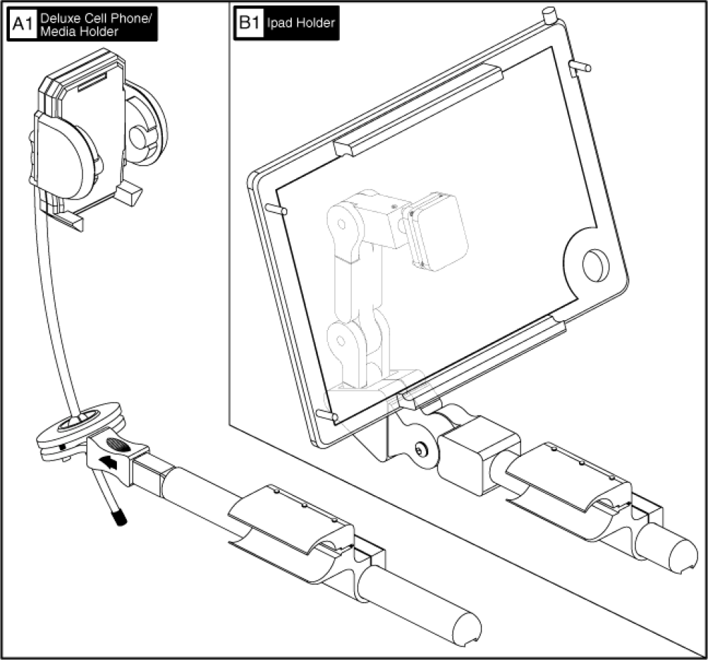 Deluxe Cell Phone And Ipad Holder parts diagram