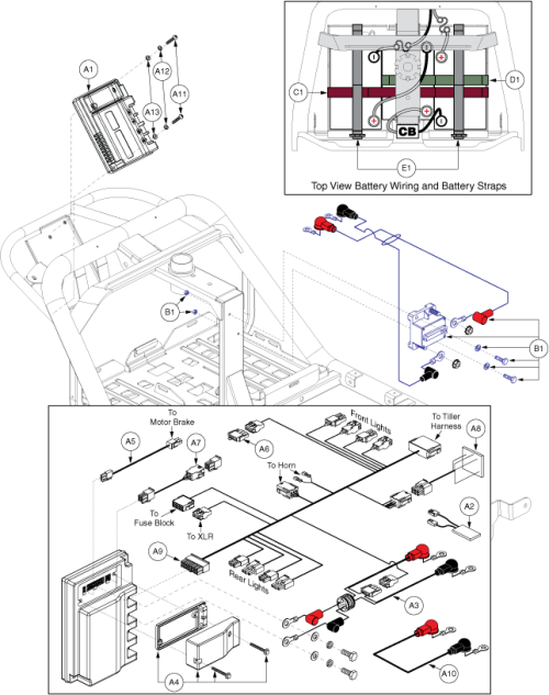 Mv714 Controller & Rear Electronics, 15 Kph parts diagram