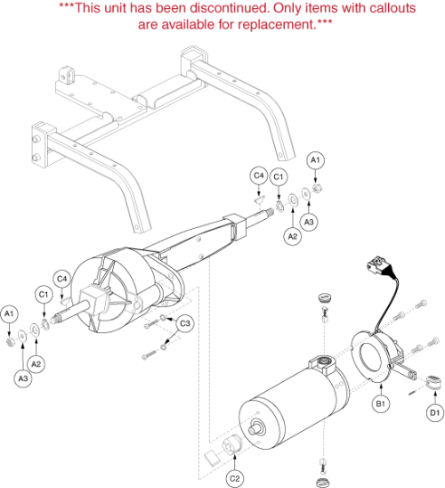 Drive Assembly  Gen. 1 parts diagram