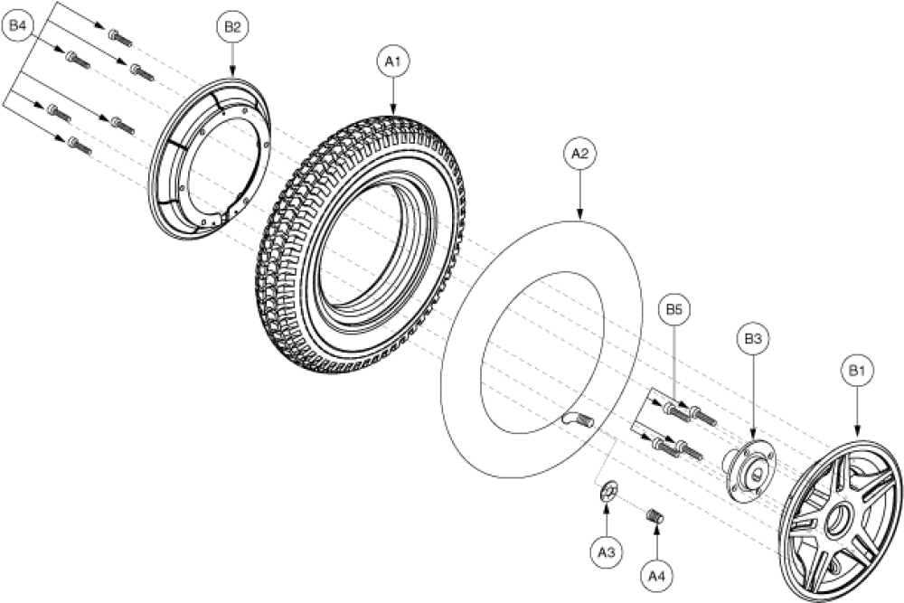 Wheel Assembly - Star Rim, Pneumatic Generation 2 parts diagram