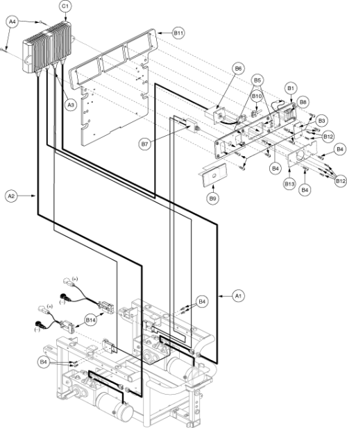 Utility Tray Assembly - Europa, Off-board parts diagram