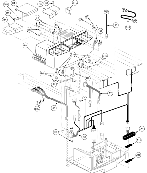 Electronics Assembly - Rear Tray Gen3 Pt2 parts diagram