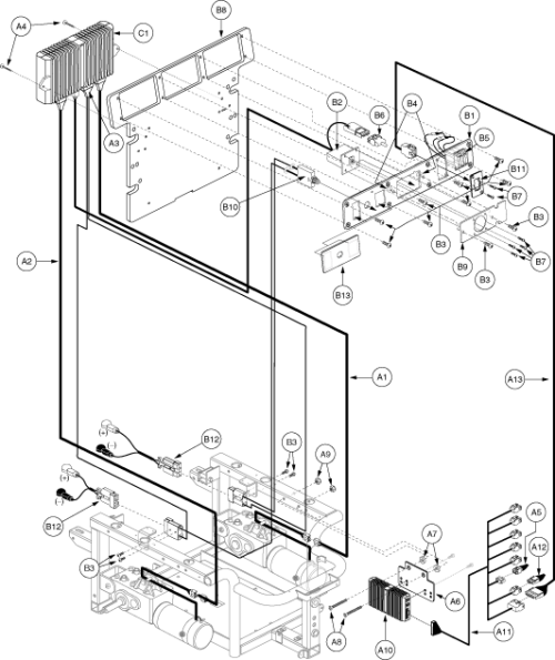 Utility Tray Assembly - Europa, Full Lights, Off-board parts diagram