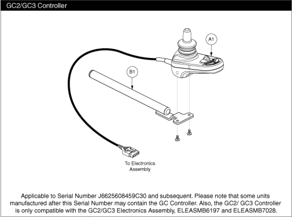 Go Chair Controller - Gc2/ Gc3 parts diagram