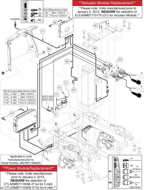 Electronics Assy - Q-logic, Pwr Seat Thru Joystick, Gen 1 parts diagram