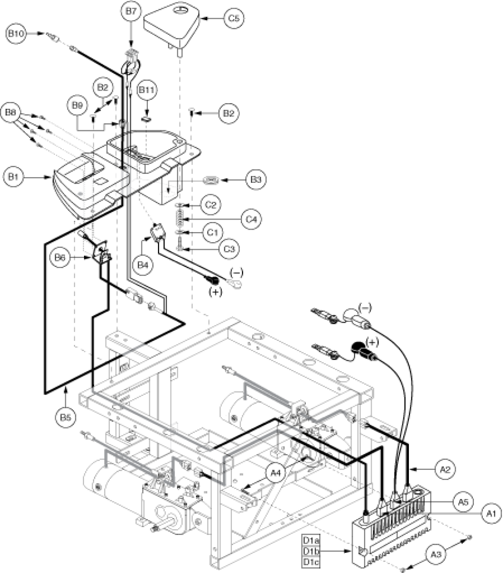Utility Tray Assembly - Remote Plus, Quantum, Off-board parts diagram