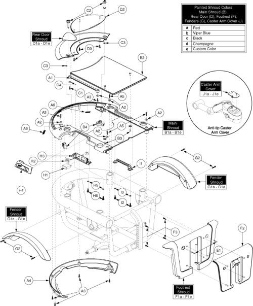Shroud Assembly - Twist Lock, Onboard parts diagram