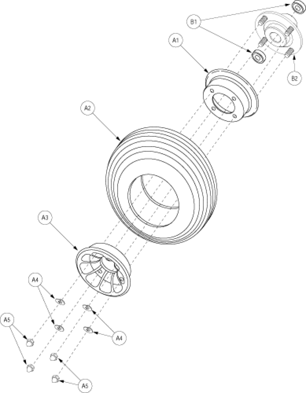 Wheel Assembly - Front Solid parts diagram