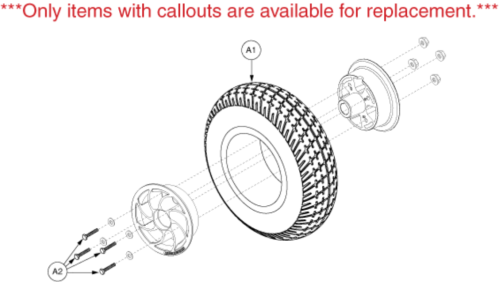 Wheel Assembly - Rear_flat Free parts diagram
