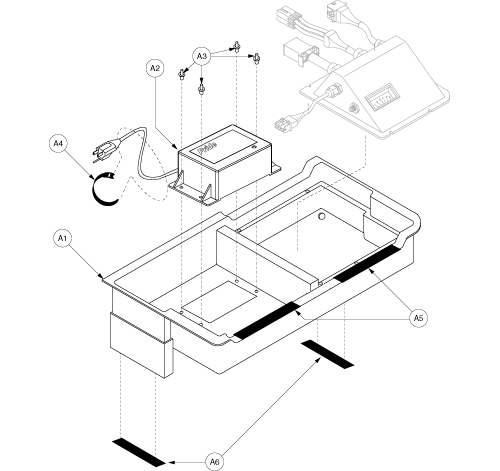 Electronics Assembly - Tray Gen. 2 parts diagram