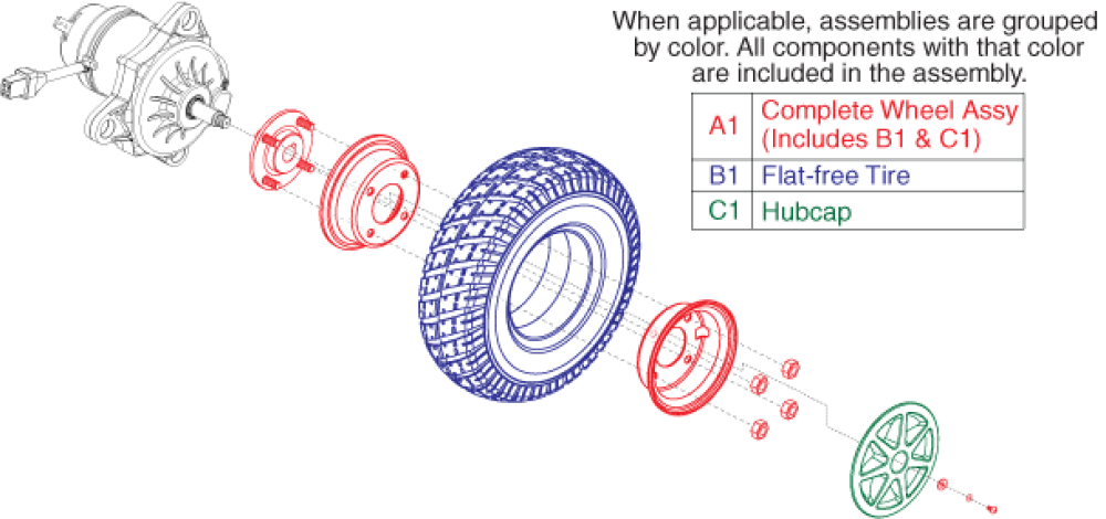 Drive Wheel Assembly parts diagram
