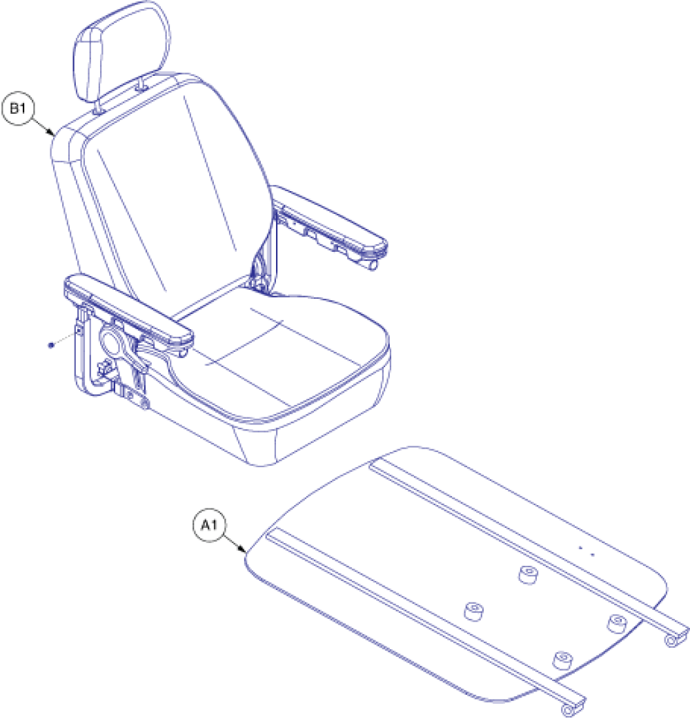 Seat Assembly - Mounting Plate parts diagram