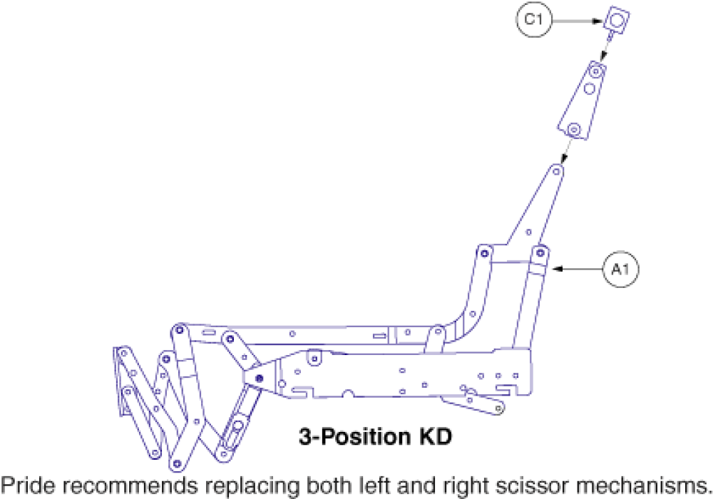 Scissor Mechanisms - C1 parts diagram