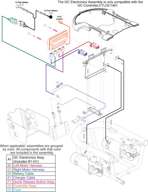 Electronics Tray Assembly - Gc parts diagram