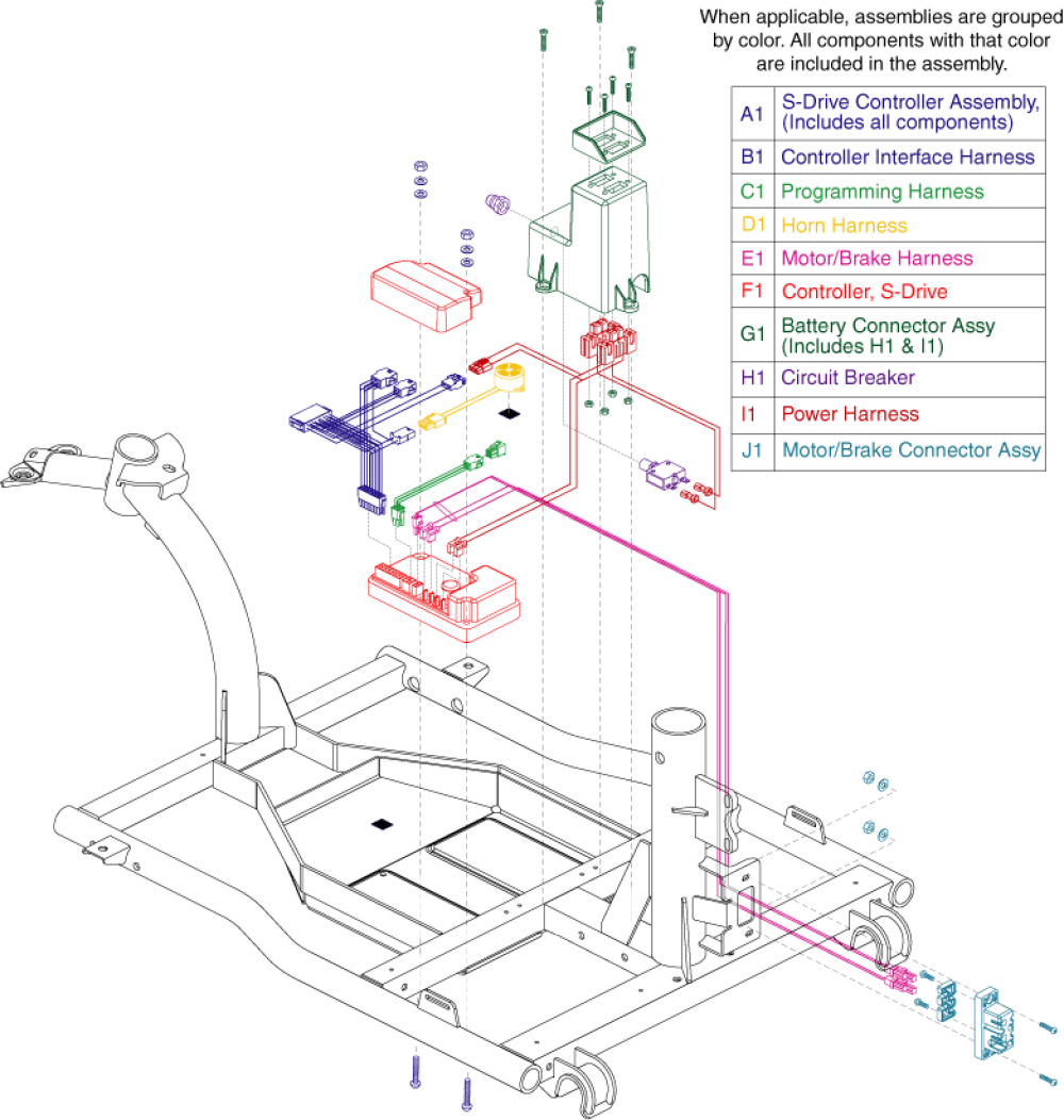 Electronics Assembly - 610/710, 5.5mph Controller parts diagram
