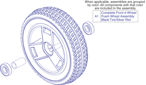 Front Wheel, 4-wheel parts diagram