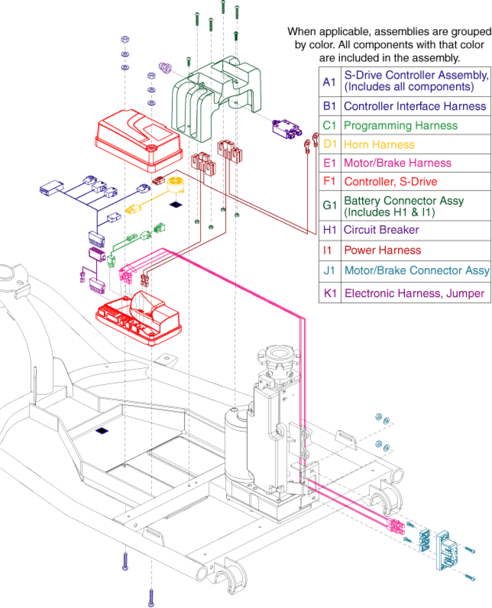 Electronics Assembly - Sc609ps_r_controller parts diagram