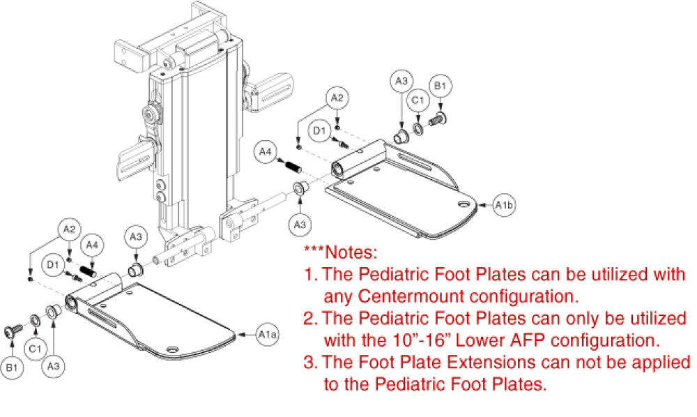 Afp And Cmt Pediatric Foot Plates parts diagram