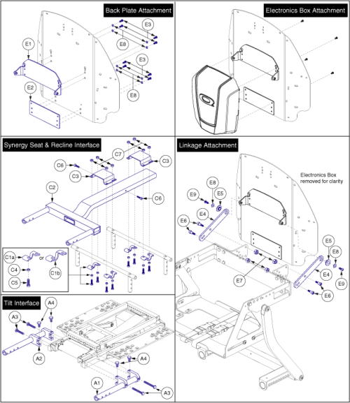 V2 Tru-comfort Articulating Vent Tray Attachment parts diagram
