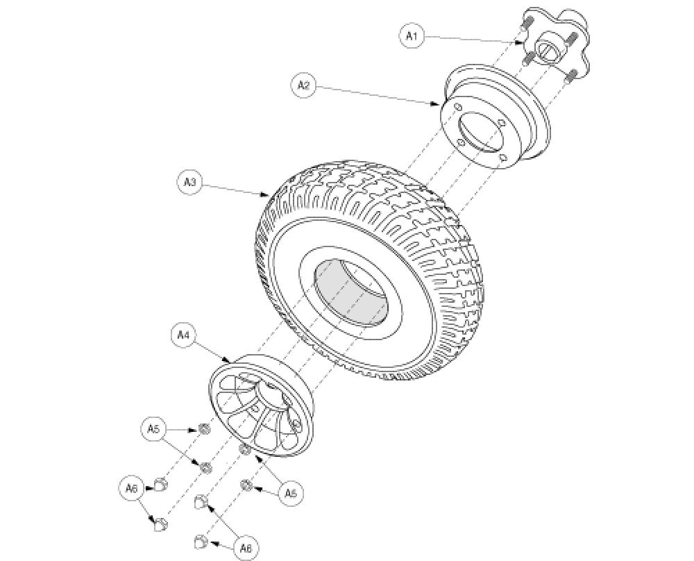 Wheel Assembly - Solid Rear parts diagram