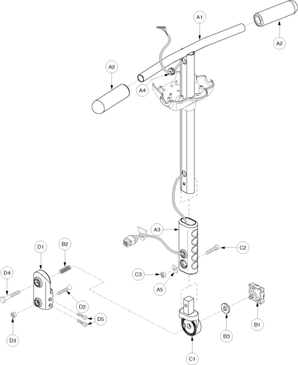 Frame Assembly - Tiller, 4-wheel parts diagram