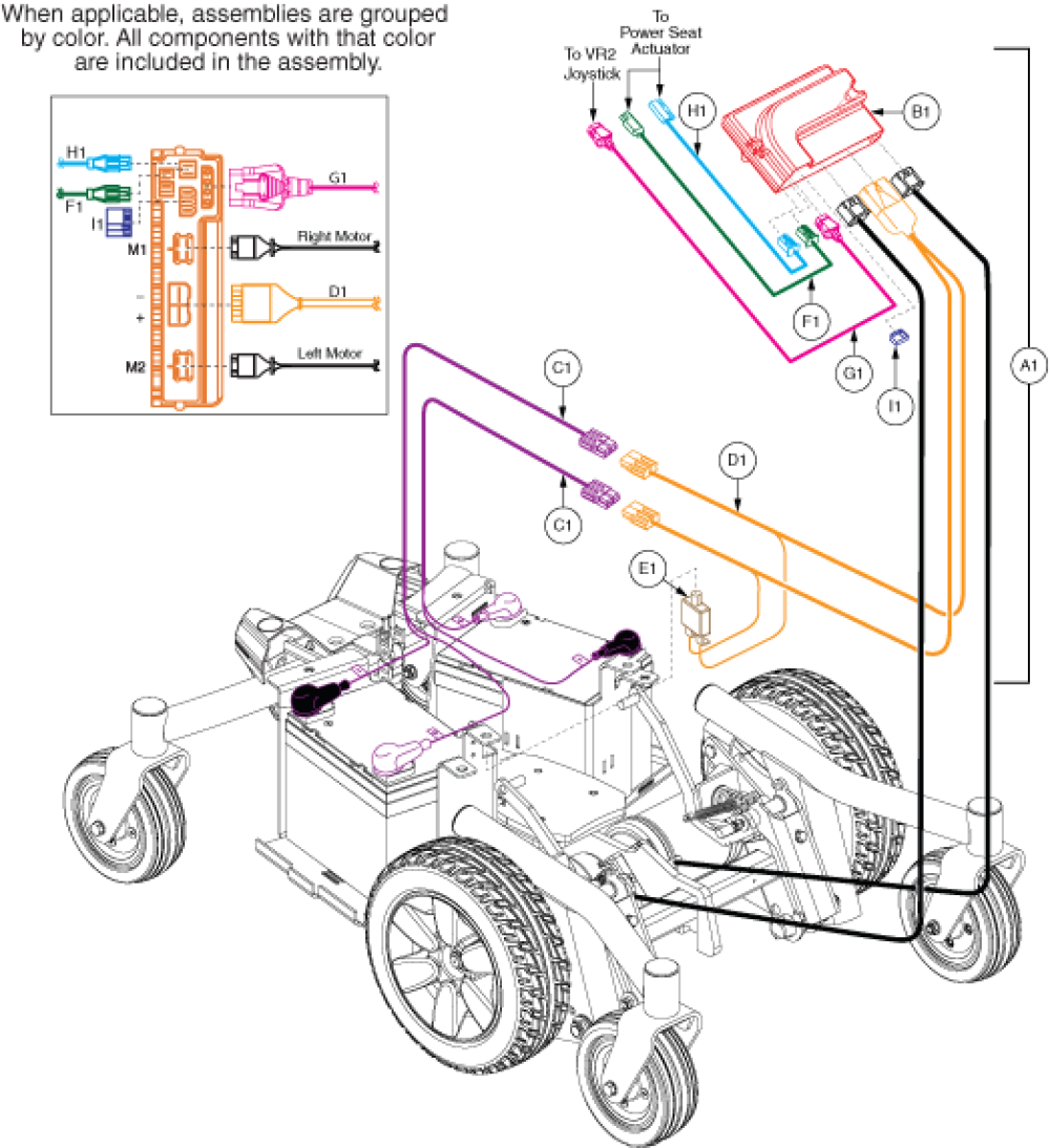 Controller Assembly - Vr2 parts diagram