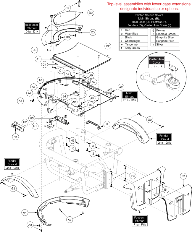 Jazzy 600xl Replacement Parts By Pride Mobility - Wheelchair-Parts.com