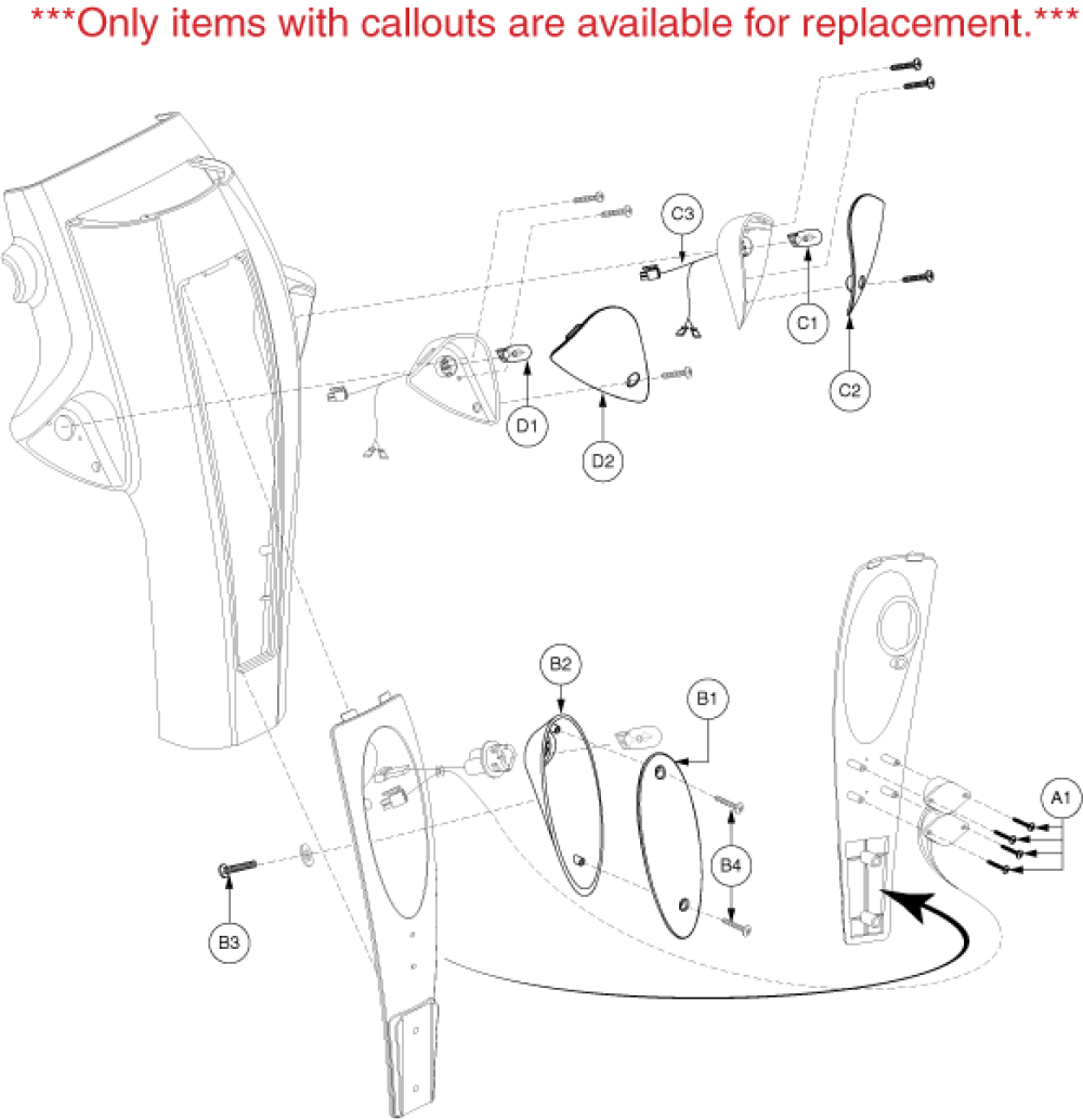 Electronics Assembly - Console 1 parts diagram