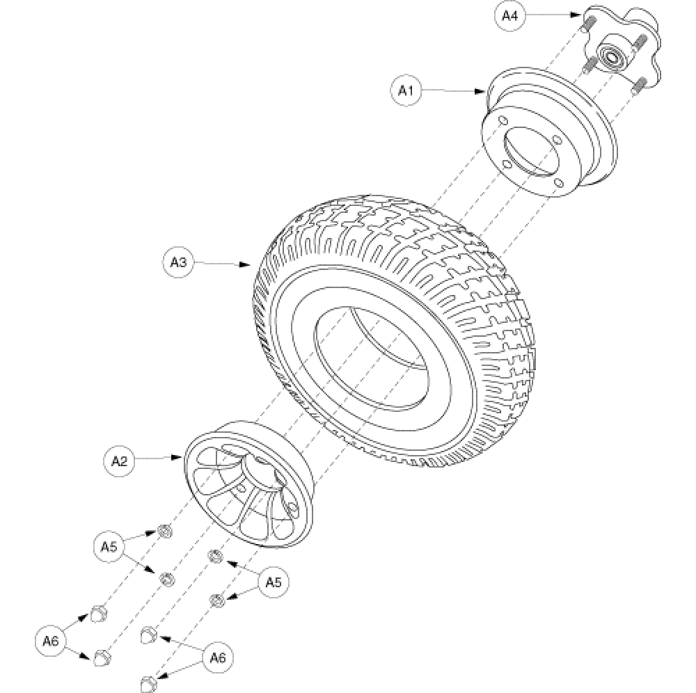 Wheel Assembly - Solid Front parts diagram