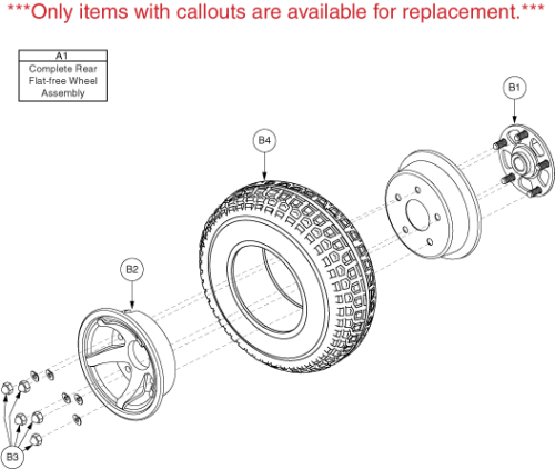 Wheel Assembly - Rear Solid parts diagram