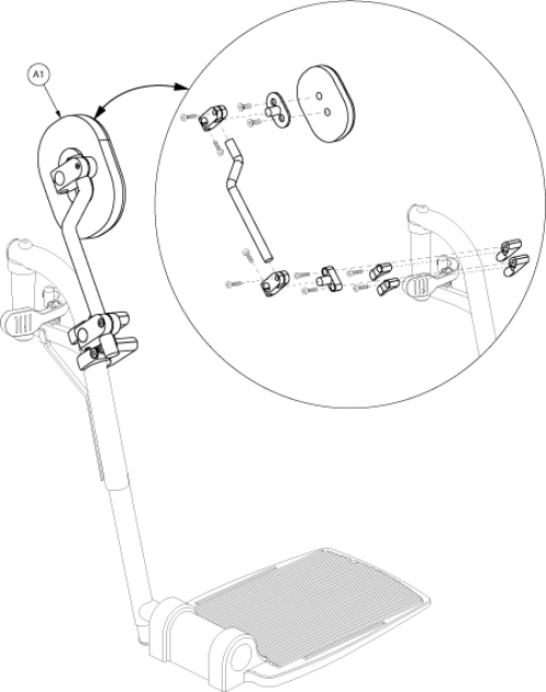 Swing-away Adductor Button parts diagram