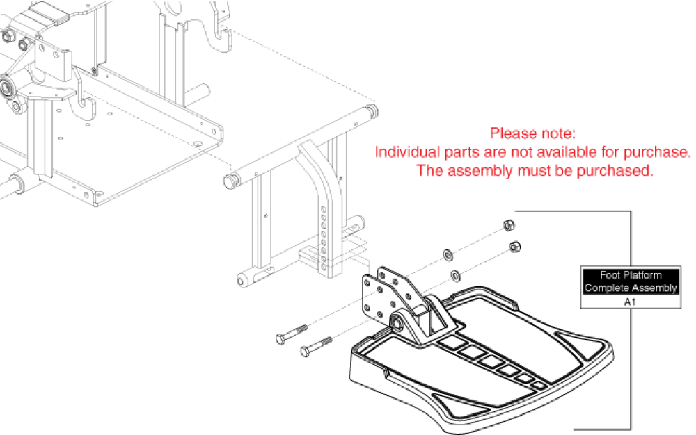 Foot Platform Assy - Small parts diagram