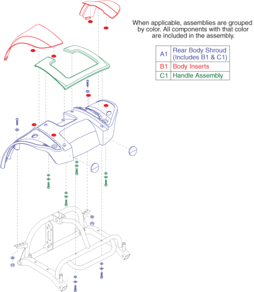 Rear Shroud - 3-wheel parts diagram