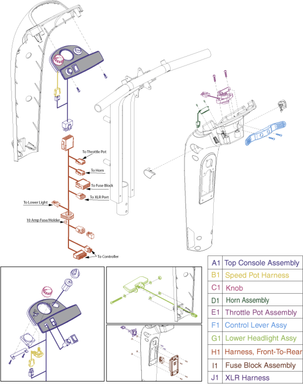 Electronics Assembly - Es9 Console parts diagram