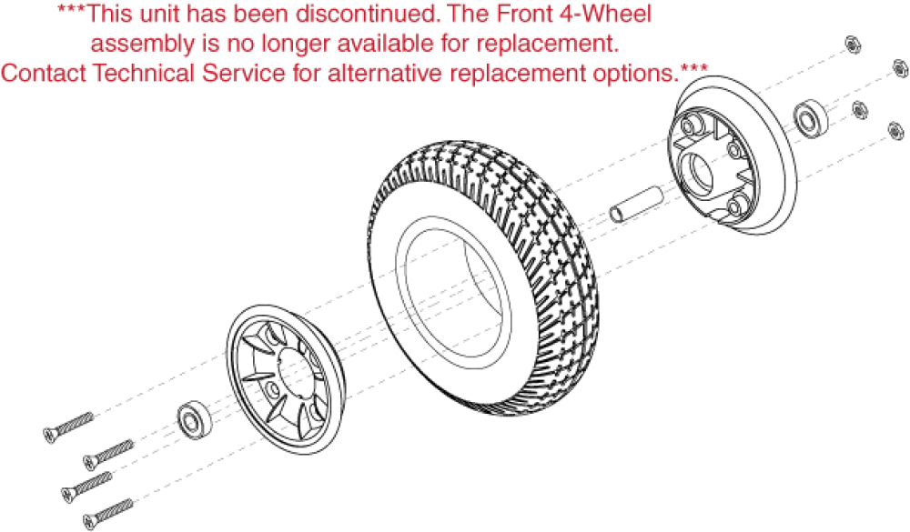 Wheel Assembly - Front (4-whl) parts diagram
