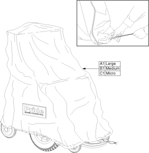 Weather Cover - Power Chair parts diagram